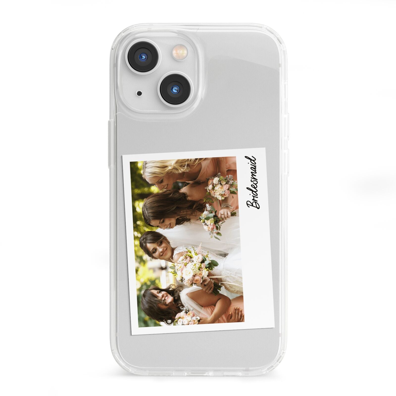 Bridesmaid Photo iPhone 13 Mini Clear Bumper Case
