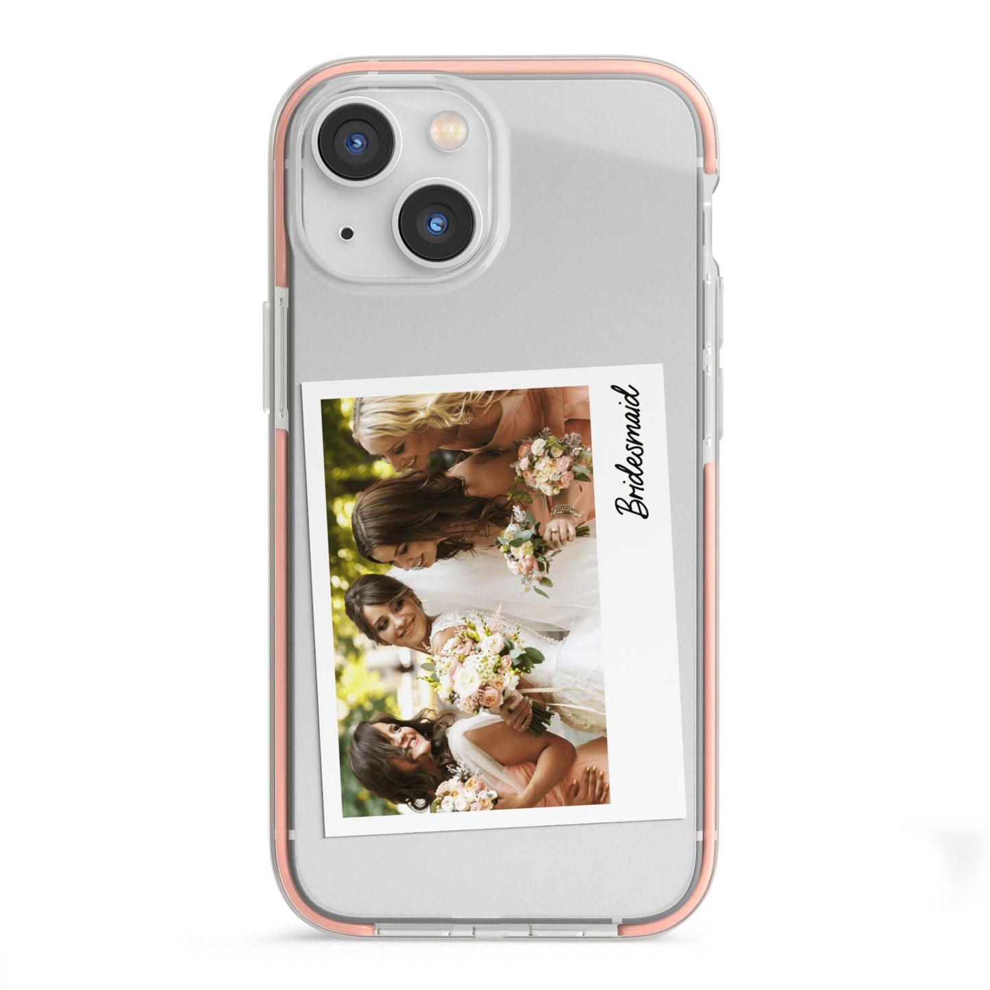 Bridesmaid Photo iPhone 13 Mini TPU Impact Case with Pink Edges