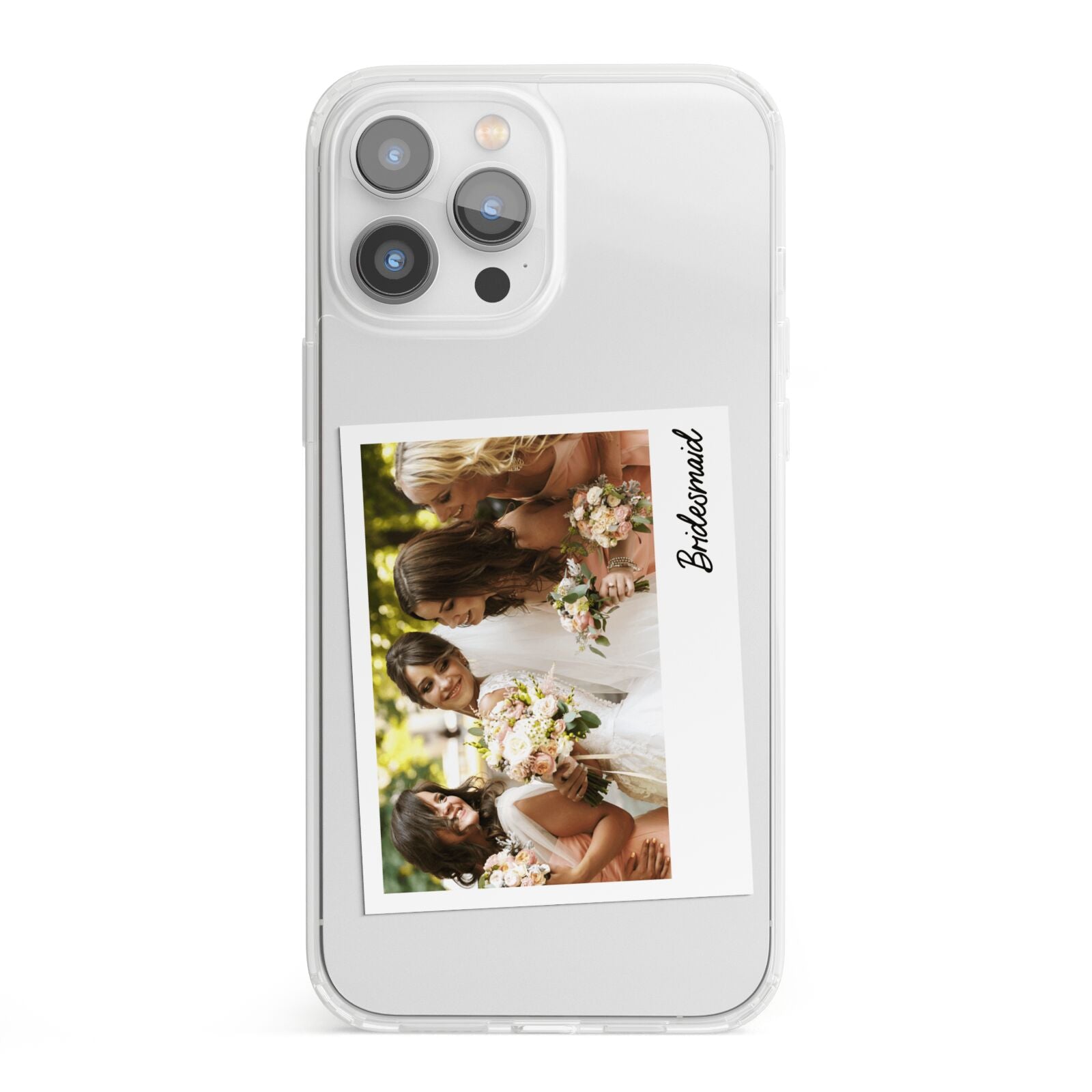 Bridesmaid Photo iPhone 13 Pro Max Clear Bumper Case