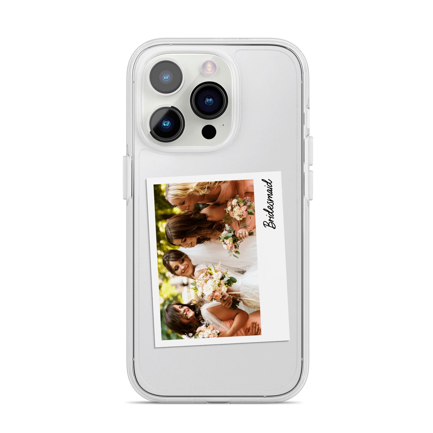 Bridesmaid Photo iPhone 14 Pro Clear Tough Case Silver