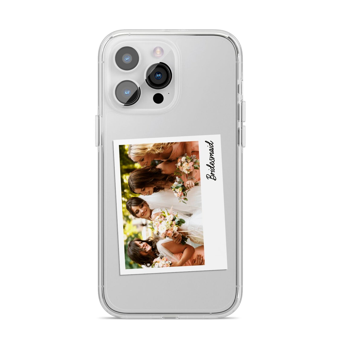 Bridesmaid Photo iPhone 14 Pro Max Clear Tough Case Silver
