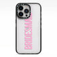 Bridesmaid iPhone 13 Pro Black Impact Case on Silver phone