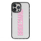 Bridesmaid iPhone 13 Pro Max Black Impact Case on Silver phone