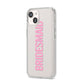 Bridesmaid iPhone 14 Clear Tough Case Starlight Angled Image
