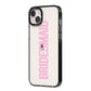 Bridesmaid iPhone 14 Plus Black Impact Case Side Angle on Silver phone