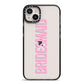 Bridesmaid iPhone 14 Plus Black Impact Case on Silver phone