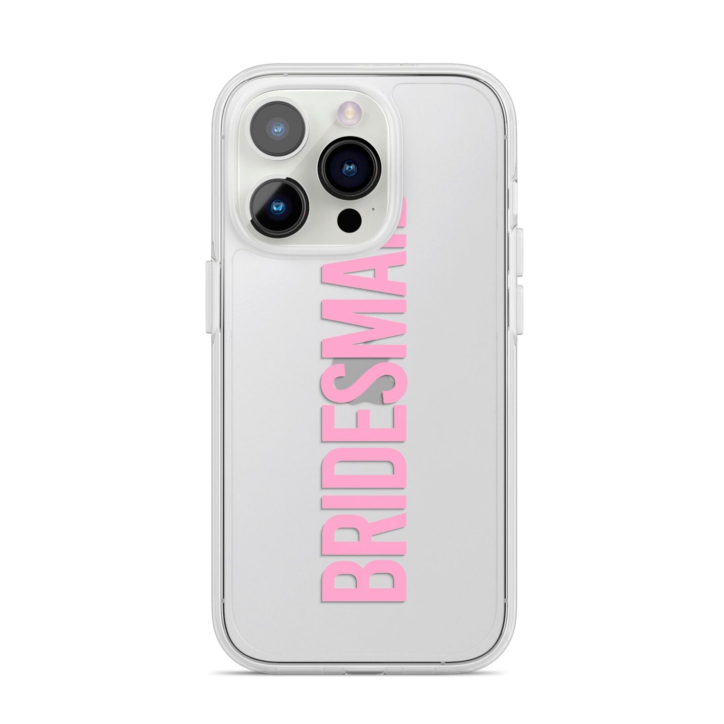 Bridesmaid iPhone 14 Pro Clear Tough Case Silver
