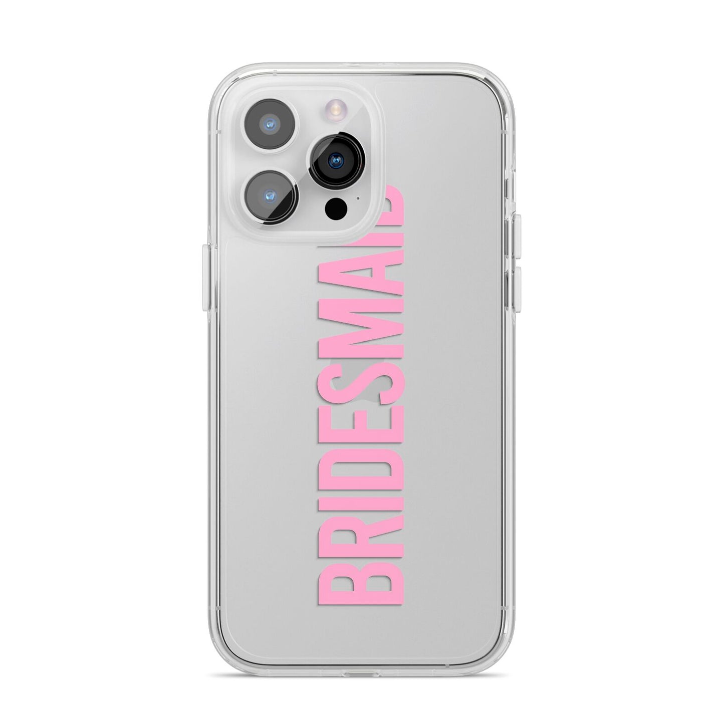 Bridesmaid iPhone 14 Pro Max Clear Tough Case Silver