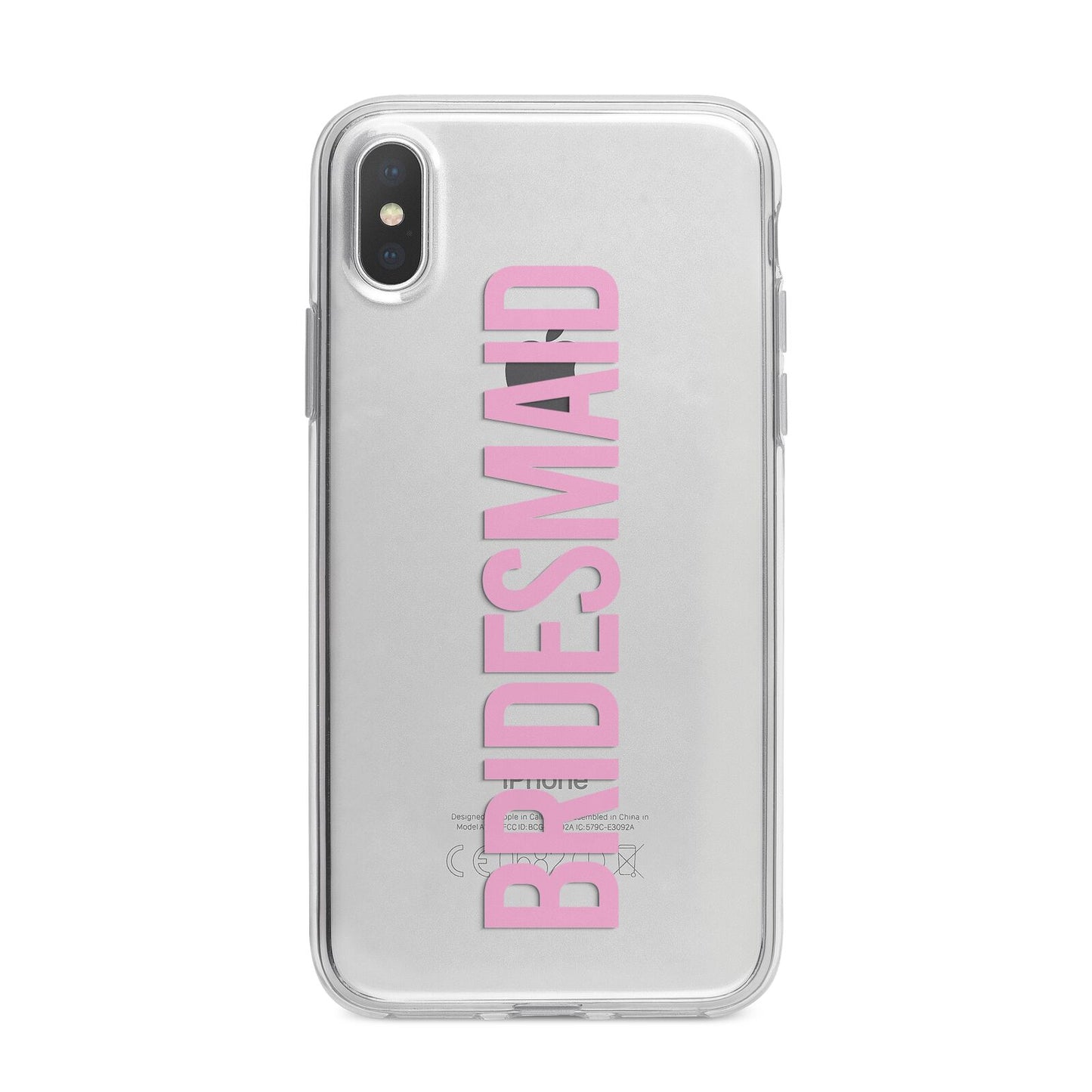 Bridesmaid iPhone X Bumper Case on Silver iPhone Alternative Image 1