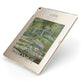 Bridge Over A Pond Of Water Lilies By Monet Apple iPad Case on Gold iPad Side View