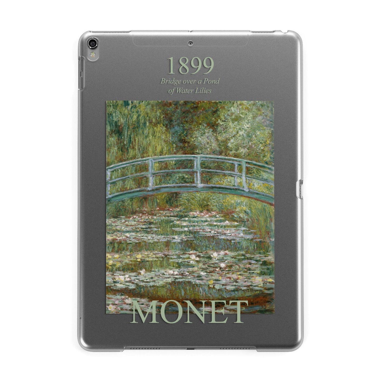Bridge Over A Pond Of Water Lilies By Monet Apple iPad Grey Case