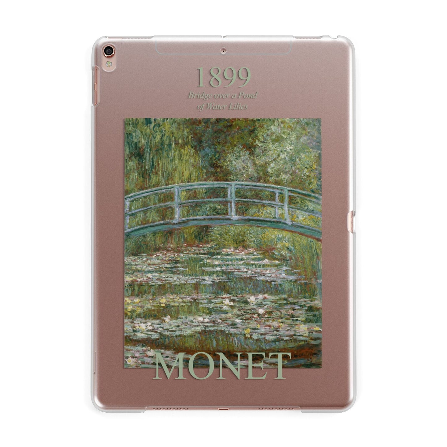 Bridge Over A Pond Of Water Lilies By Monet Apple iPad Rose Gold Case