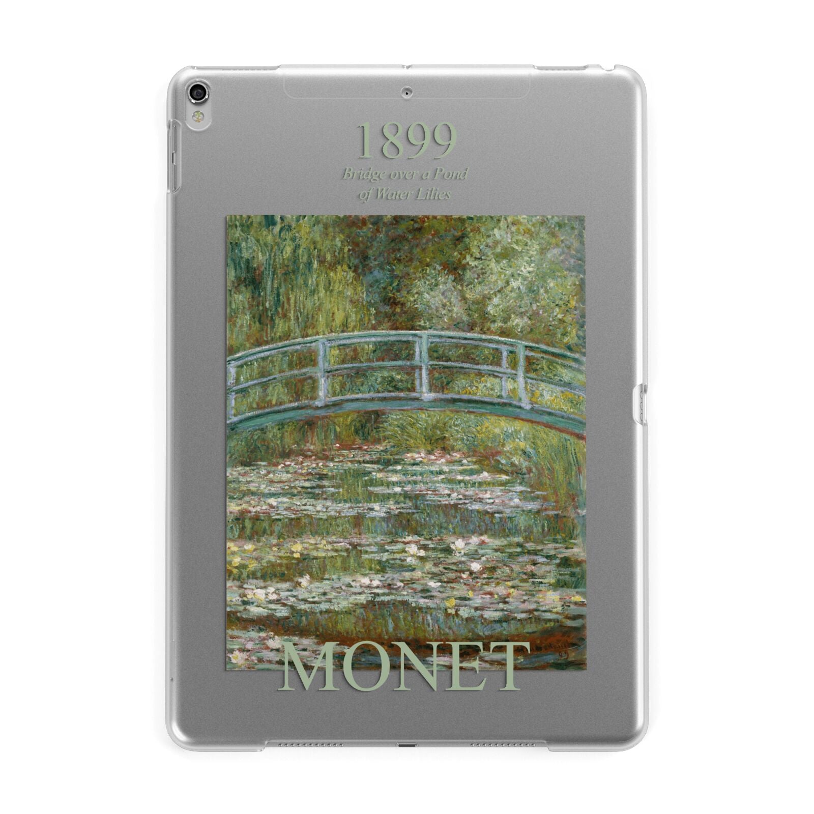 Bridge Over A Pond Of Water Lilies By Monet Apple iPad Silver Case