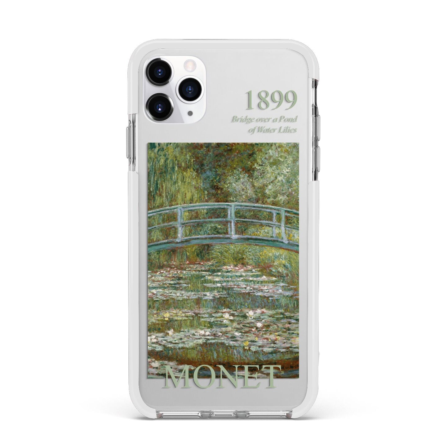 Bridge Over A Pond Of Water Lilies By Monet Apple iPhone 11 Pro Max in Silver with White Impact Case