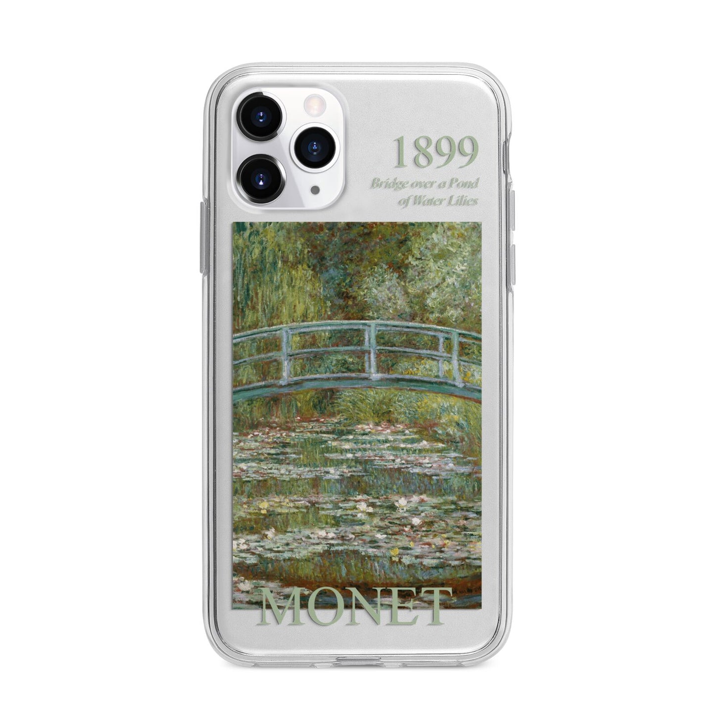 Bridge Over A Pond Of Water Lilies By Monet Apple iPhone 11 Pro in Silver with Bumper Case