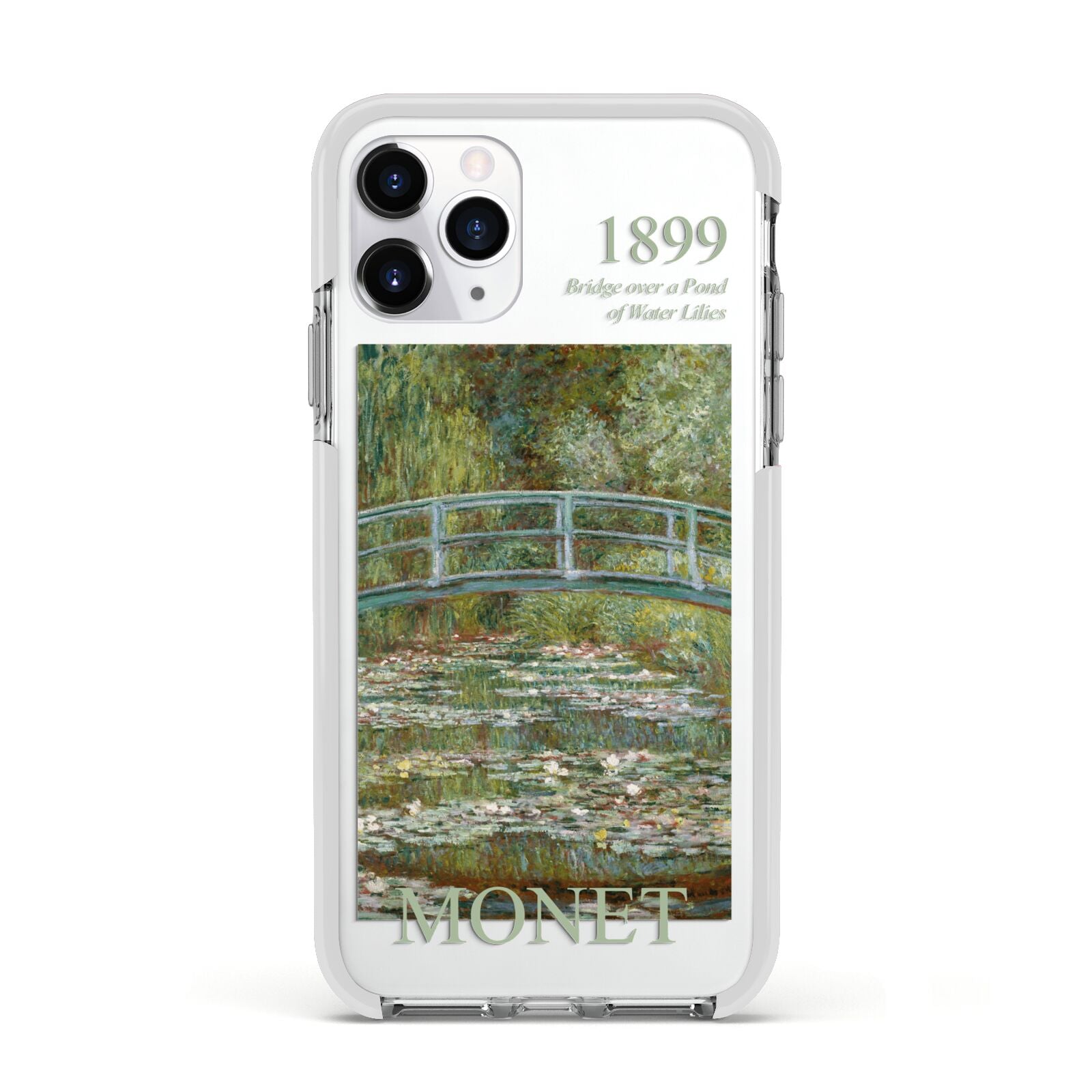 Bridge Over A Pond Of Water Lilies By Monet Apple iPhone 11 Pro in Silver with White Impact Case