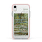 Bridge Over A Pond Of Water Lilies By Monet Apple iPhone XR Impact Case Pink Edge on Silver Phone
