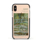 Bridge Over A Pond Of Water Lilies By Monet Apple iPhone Xs Impact Case Black Edge on Gold Phone