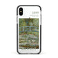 Bridge Over A Pond Of Water Lilies By Monet Apple iPhone Xs Impact Case Black Edge on Silver Phone