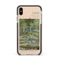 Bridge Over A Pond Of Water Lilies By Monet Apple iPhone Xs Max Impact Case Black Edge on Gold Phone