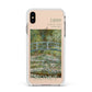 Bridge Over A Pond Of Water Lilies By Monet Apple iPhone Xs Max Impact Case White Edge on Gold Phone