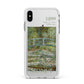 Bridge Over A Pond Of Water Lilies By Monet Apple iPhone Xs Max Impact Case White Edge on Silver Phone