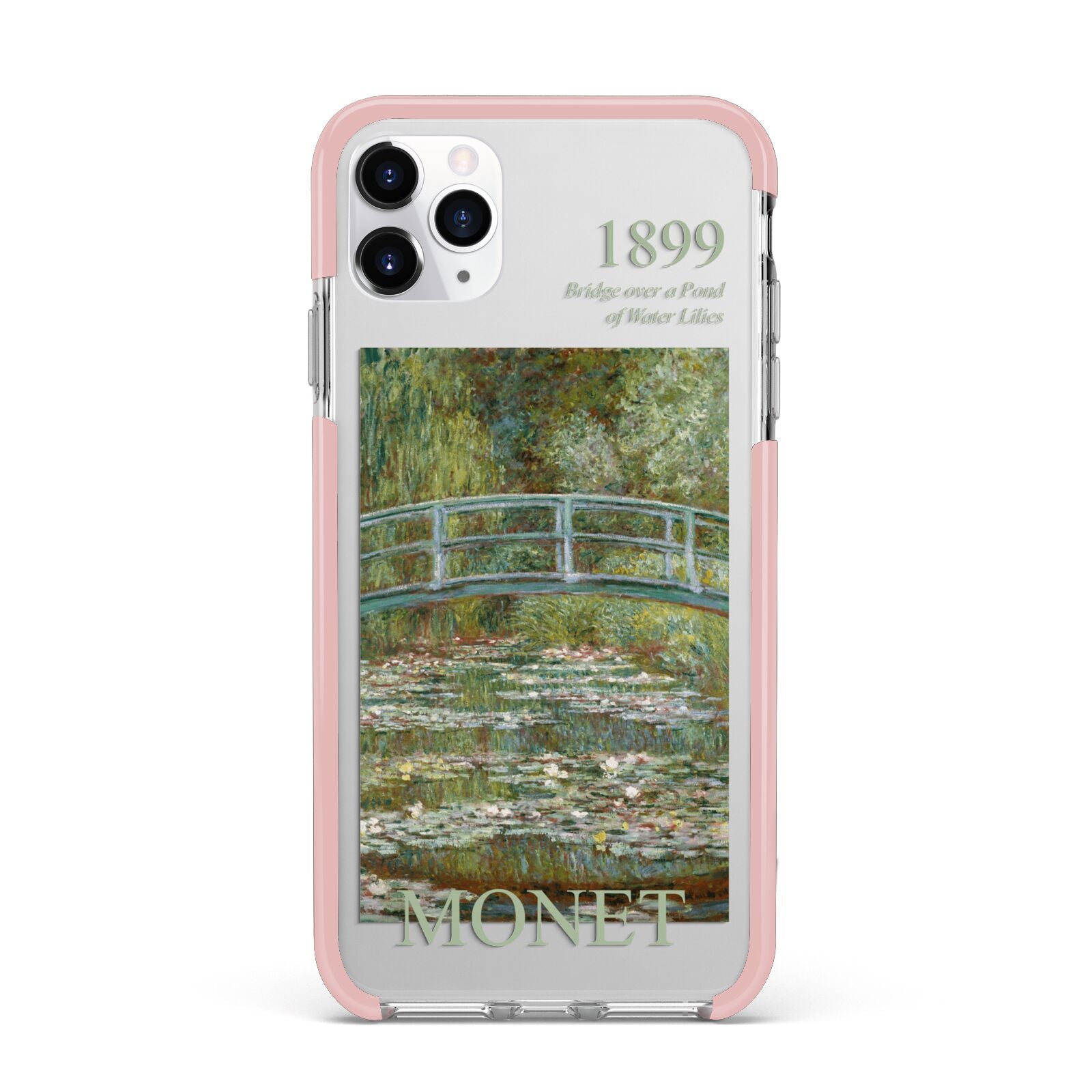 Bridge Over A Pond Of Water Lilies By Monet iPhone 11 Pro Max Impact Pink Edge Case