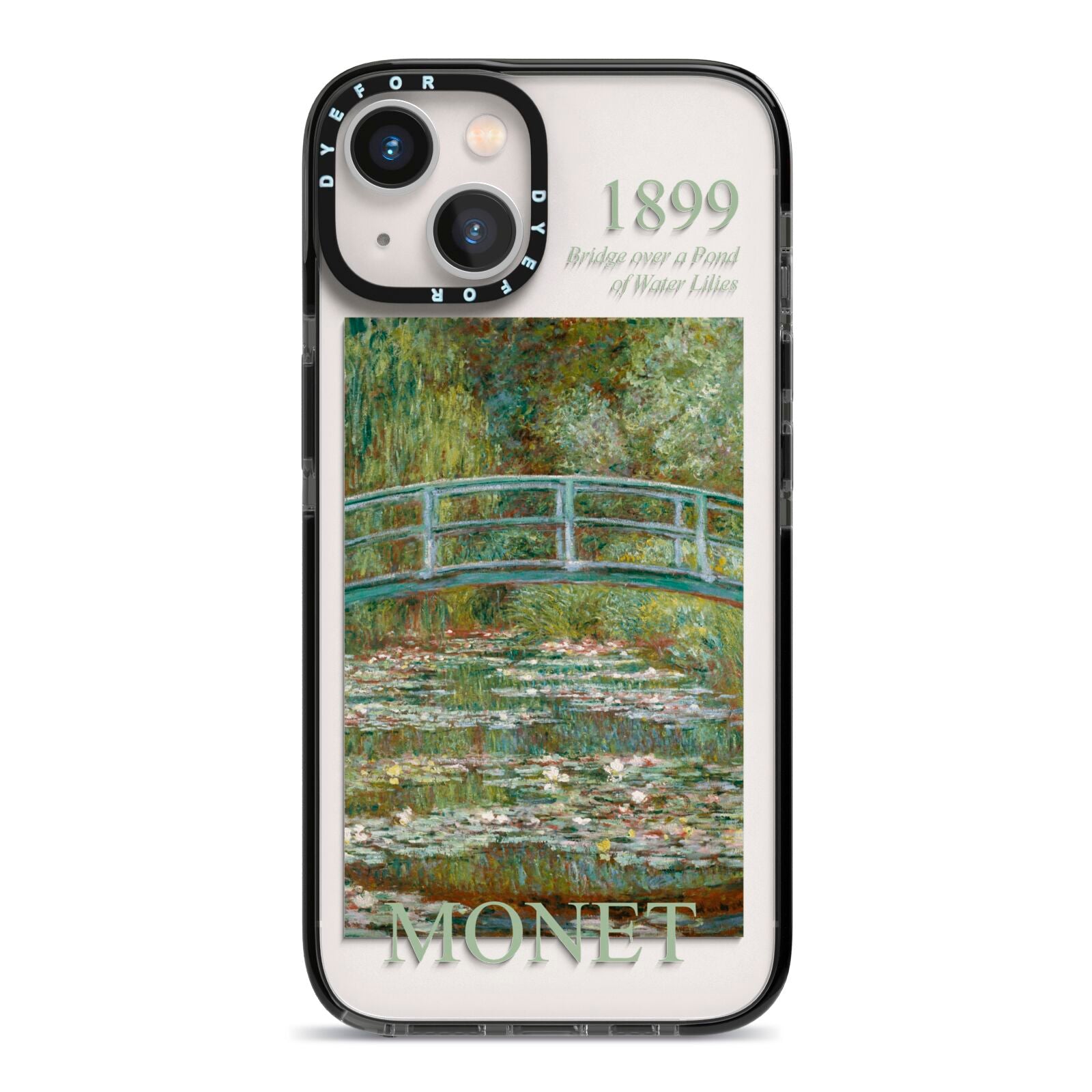 Bridge Over A Pond Of Water Lilies By Monet iPhone 13 Black Impact Case on Silver phone