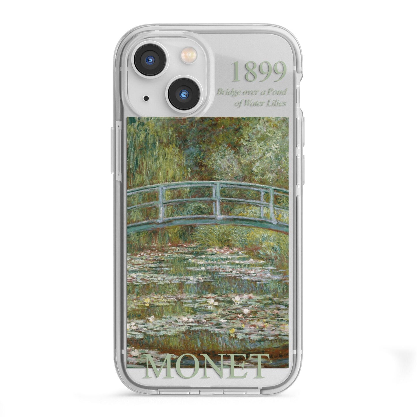 Bridge Over A Pond Of Water Lilies By Monet iPhone 13 Mini TPU Impact Case with White Edges