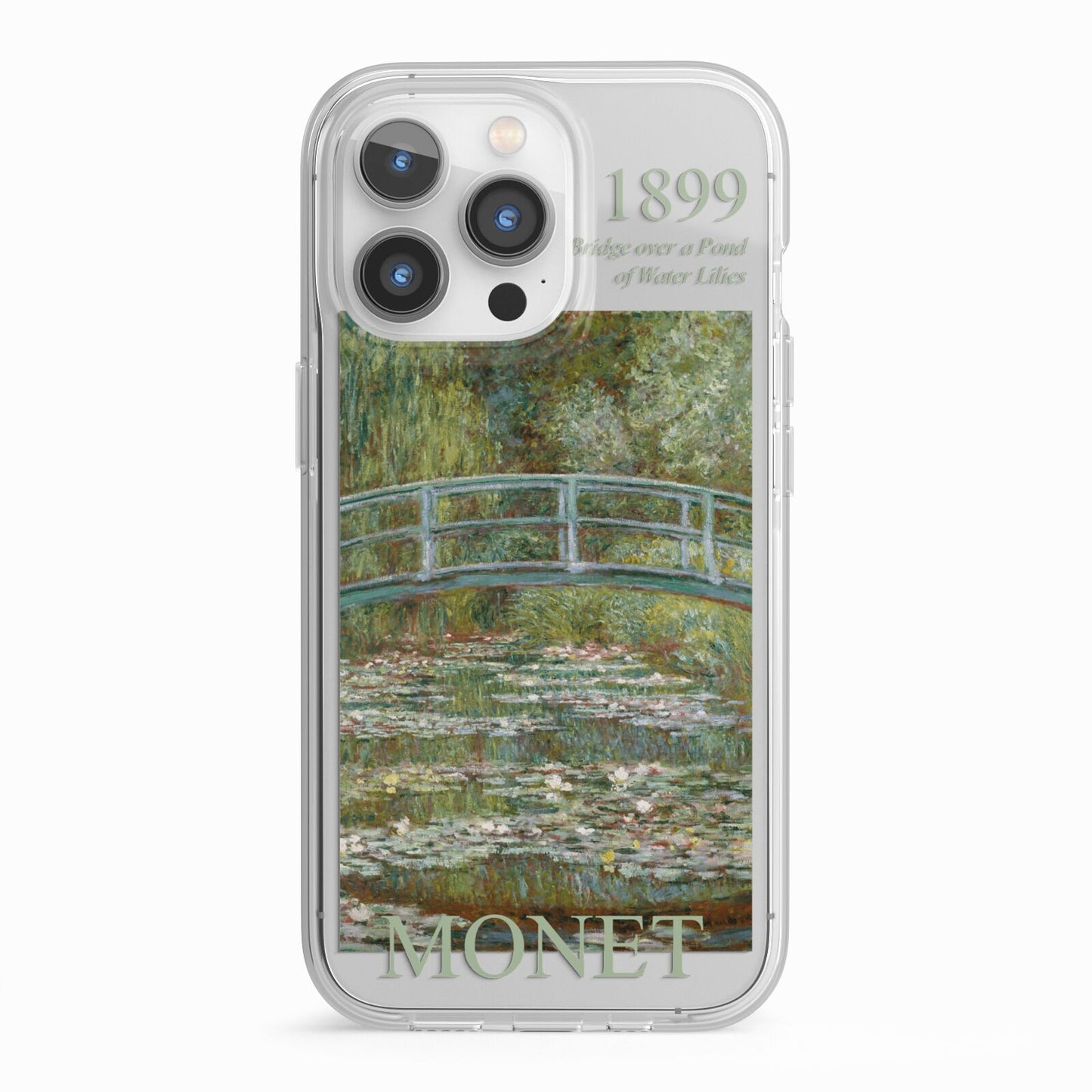 Bridge Over A Pond Of Water Lilies By Monet iPhone 13 Pro TPU Impact Case with White Edges