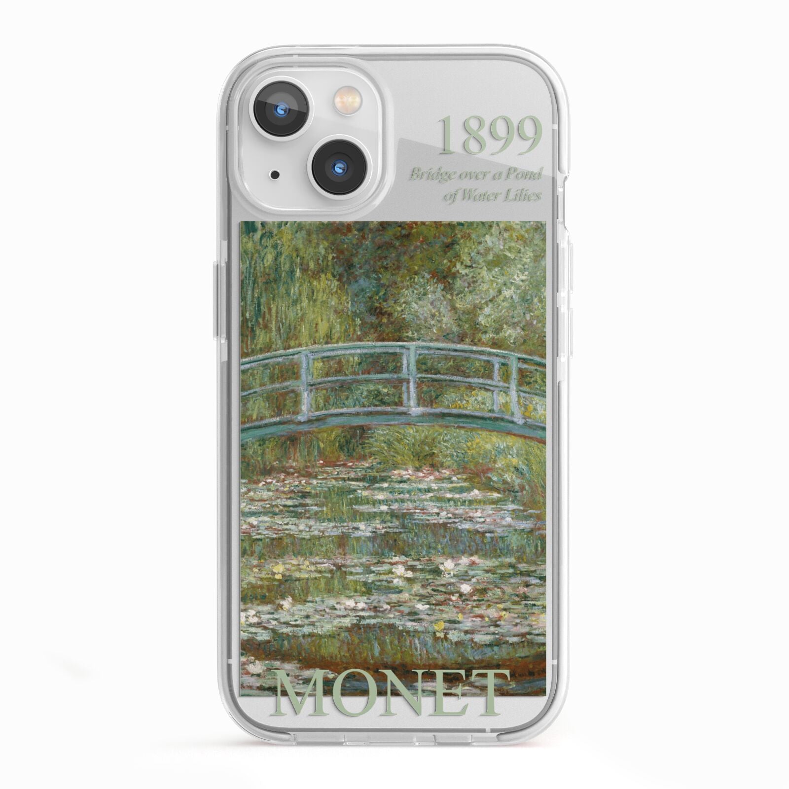 Bridge Over A Pond Of Water Lilies By Monet iPhone 13 TPU Impact Case with White Edges
