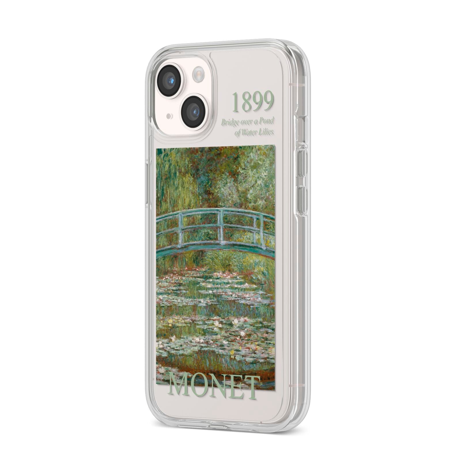 Bridge Over A Pond Of Water Lilies By Monet iPhone 14 Clear Tough Case Starlight Angled Image