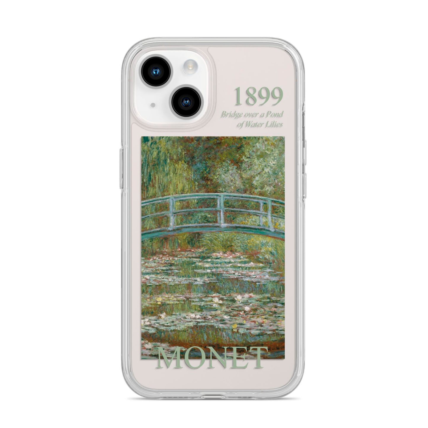 Bridge Over A Pond Of Water Lilies By Monet iPhone 14 Clear Tough Case Starlight