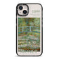 Bridge Over A Pond Of Water Lilies By Monet iPhone 14 Plus Black Impact Case on Silver phone