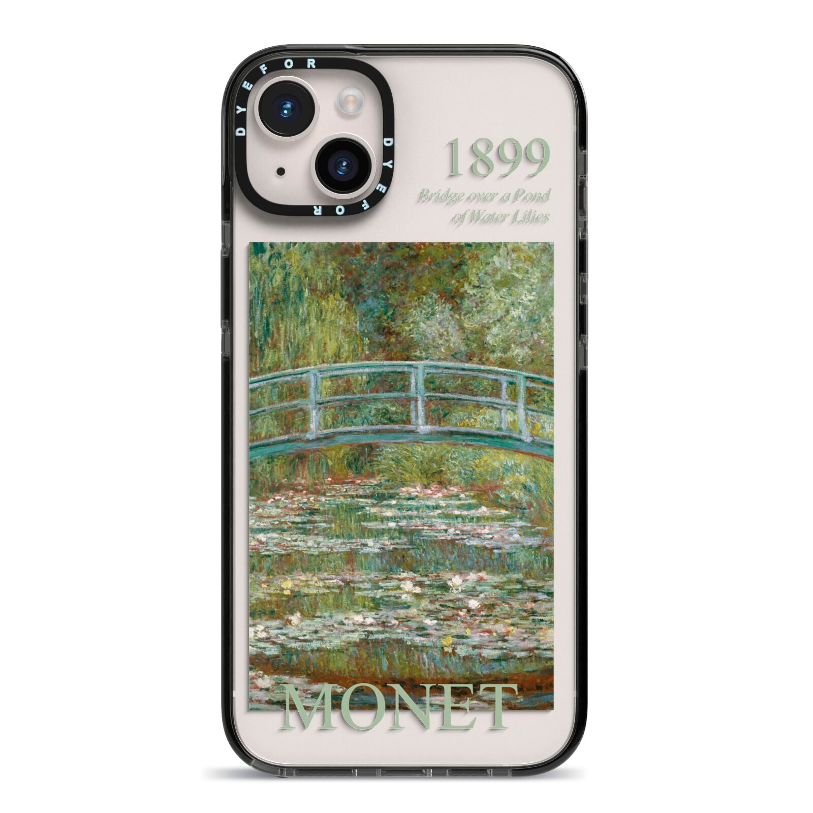 Bridge Over A Pond Of Water Lilies By Monet iPhone 14 Plus Black Impact Case on Silver phone
