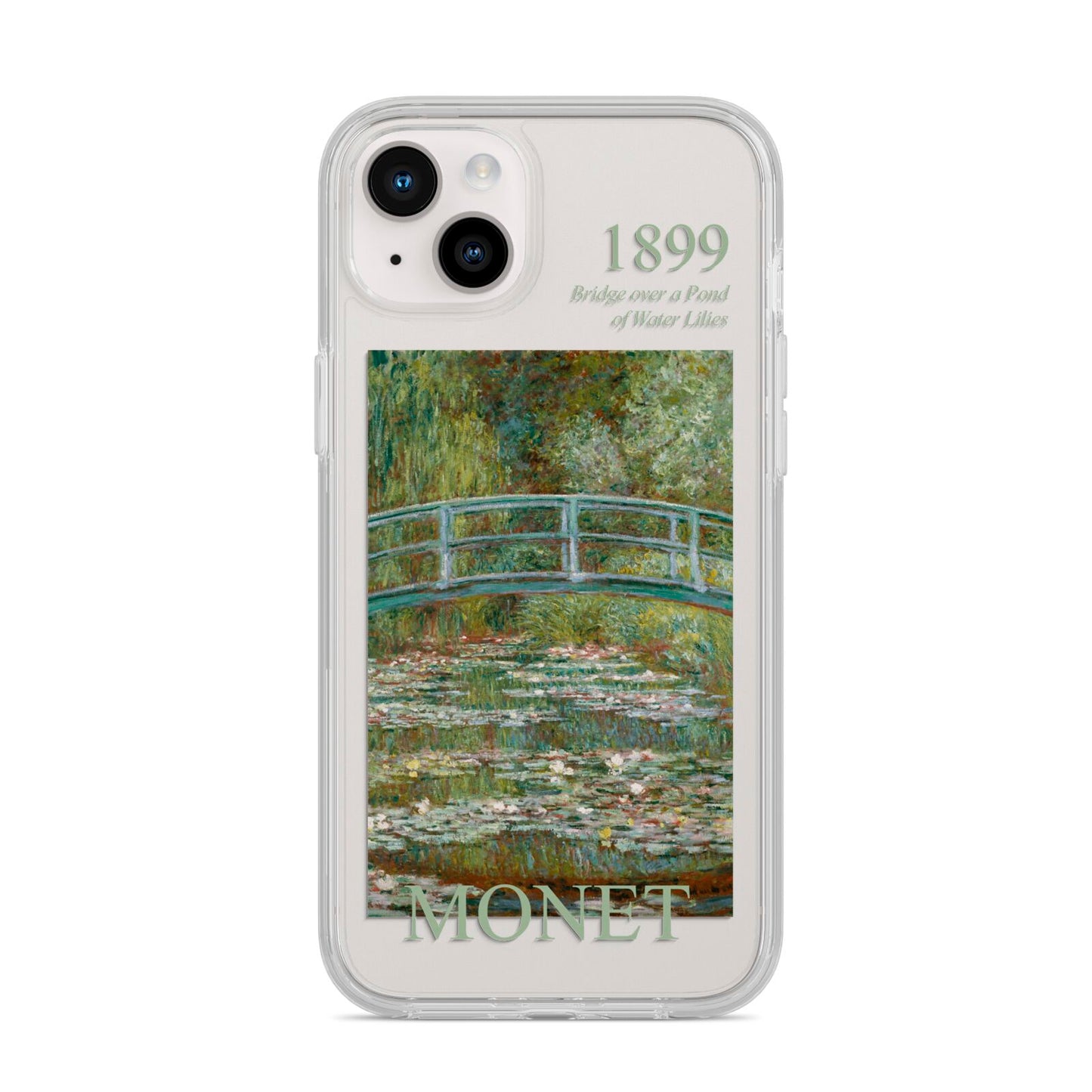 Bridge Over A Pond Of Water Lilies By Monet iPhone 14 Plus Clear Tough Case Starlight