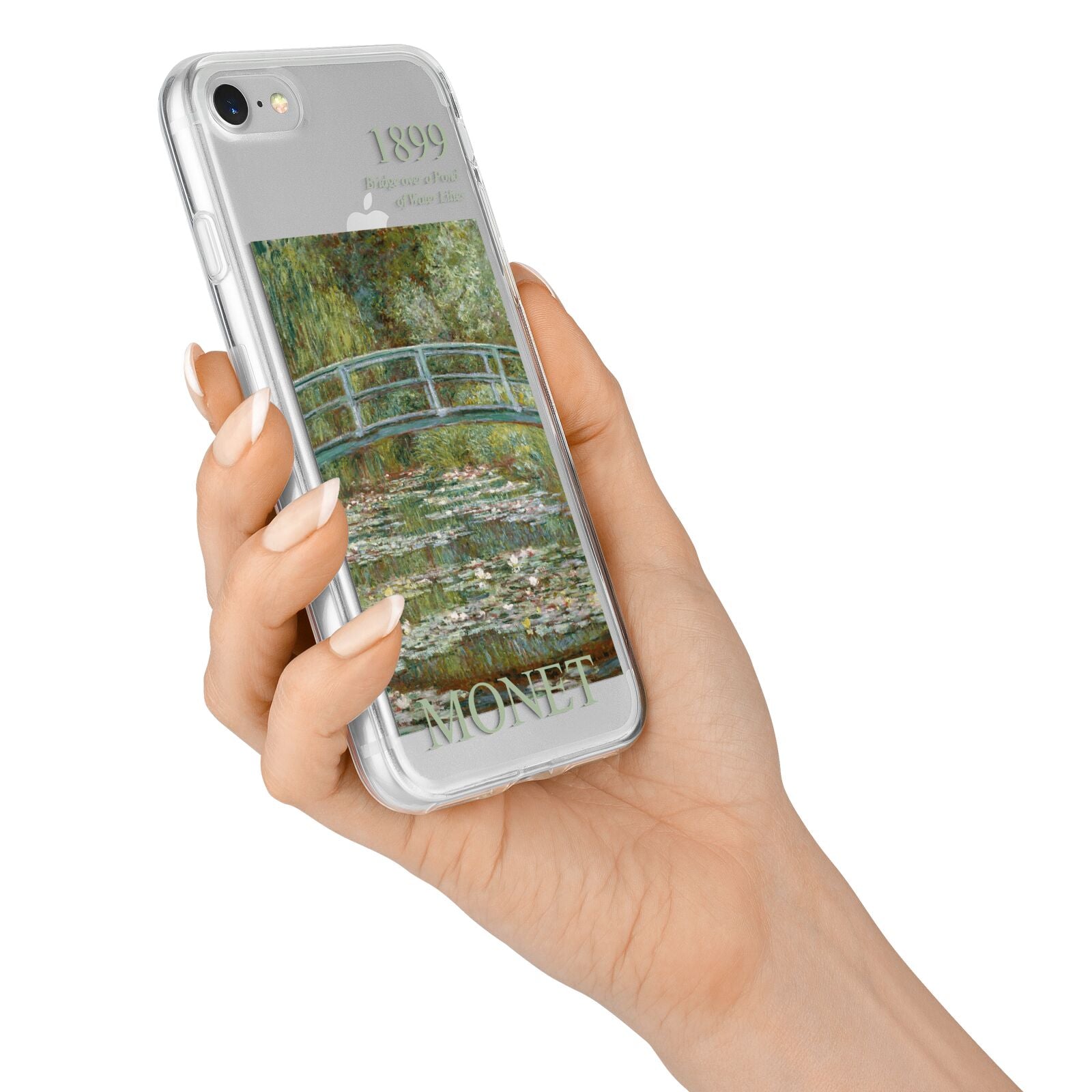 Bridge Over A Pond Of Water Lilies By Monet iPhone 7 Bumper Case on Silver iPhone Alternative Image