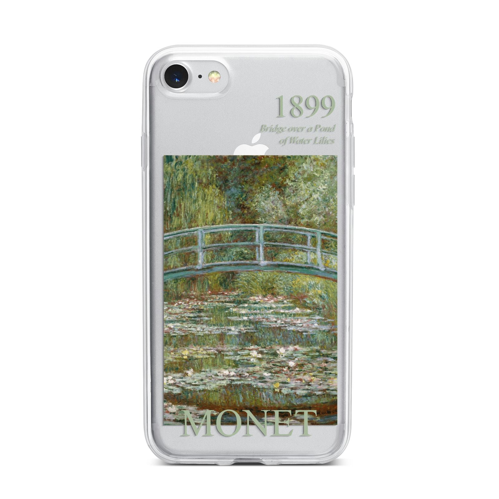 Bridge Over A Pond Of Water Lilies By Monet iPhone 7 Bumper Case on Silver iPhone