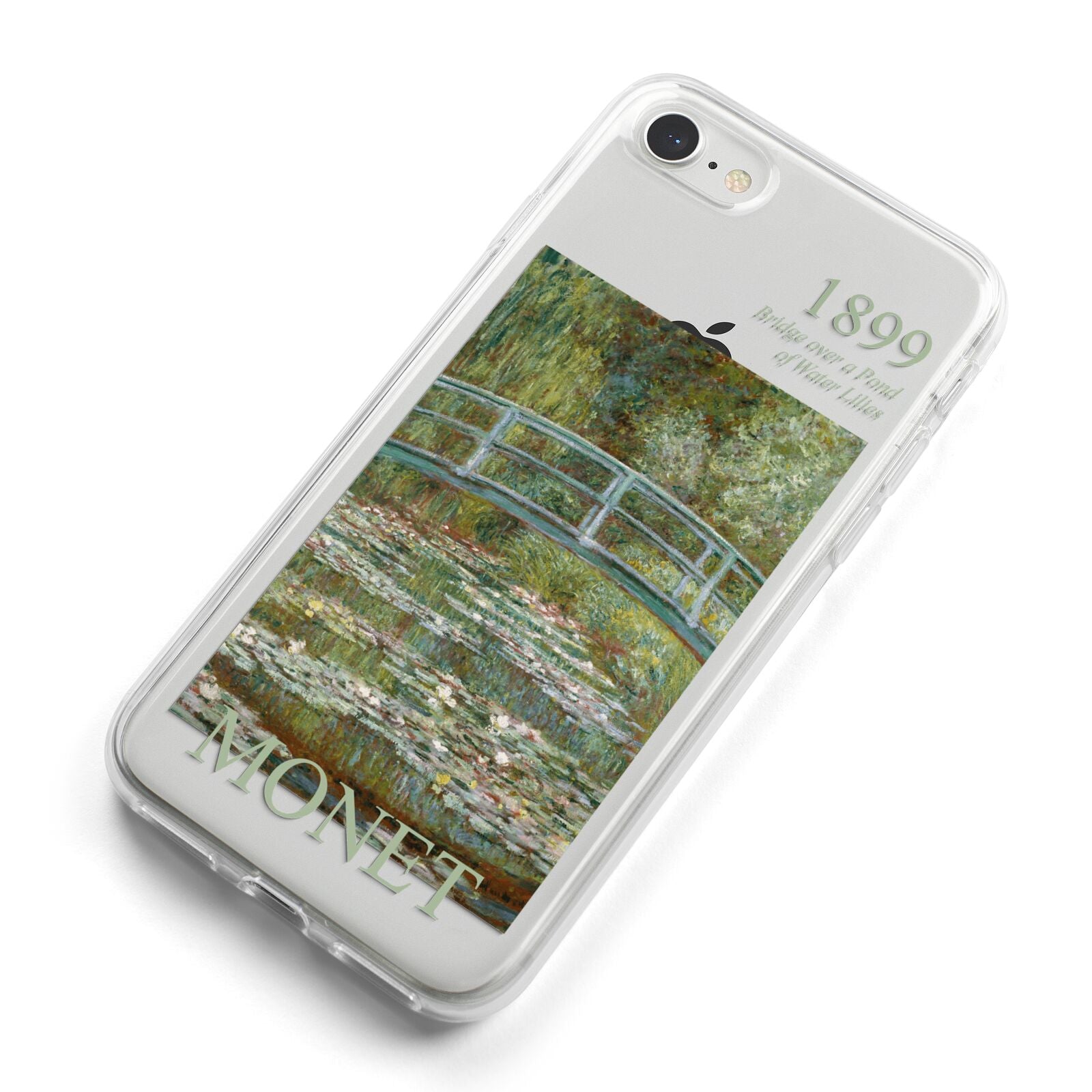 Bridge Over A Pond Of Water Lilies By Monet iPhone 8 Bumper Case on Silver iPhone Alternative Image