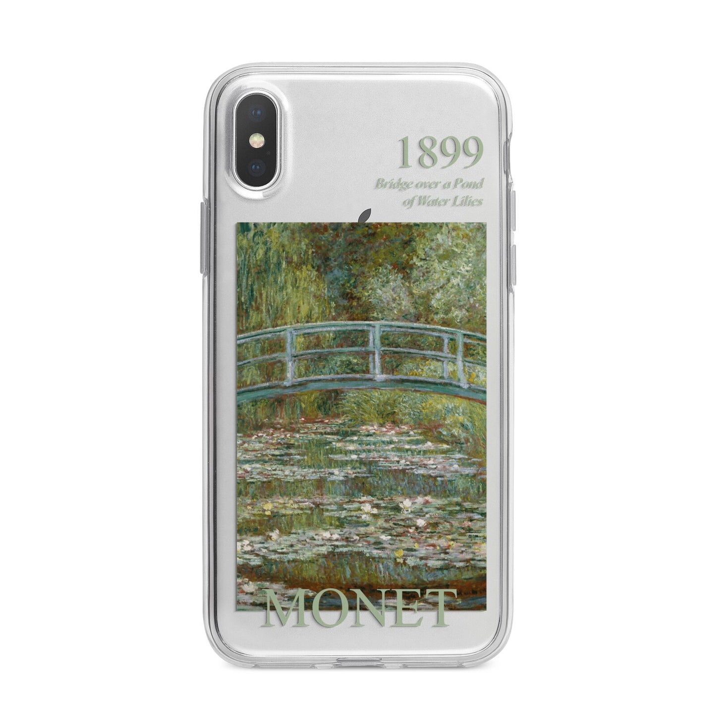 Bridge Over A Pond Of Water Lilies By Monet iPhone X Bumper Case on Silver iPhone Alternative Image 1
