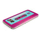 Bright Pink Cassette Tape Samsung Galaxy Case Top Cutout