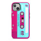Bright Pink Cassette Tape iPhone 13 Full Wrap 3D Tough Case