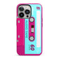 Bright Pink Cassette Tape iPhone 13 Pro Full Wrap 3D Tough Case