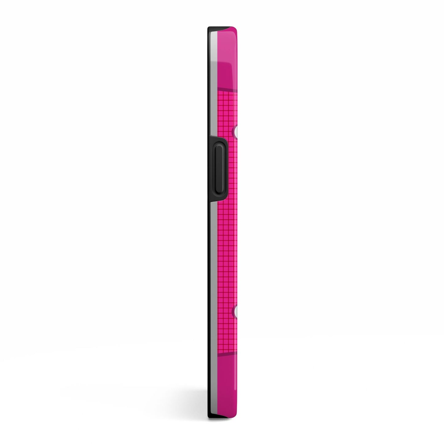 Bright Pink Cassette Tape iPhone 13 Side Image 3D Tough Case