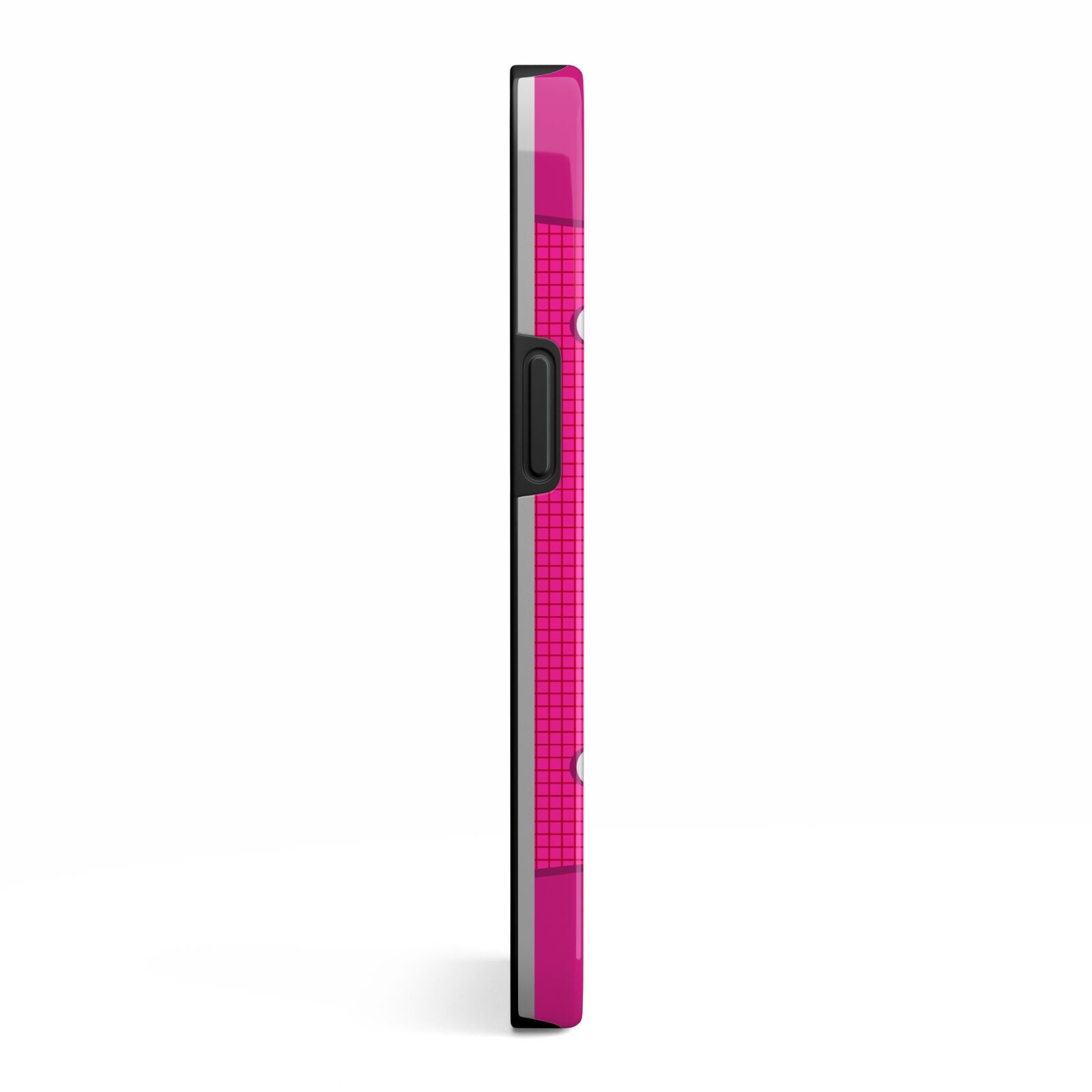 Bright Pink Cassette Tape iPhone 13 Side Image 3D Tough Case