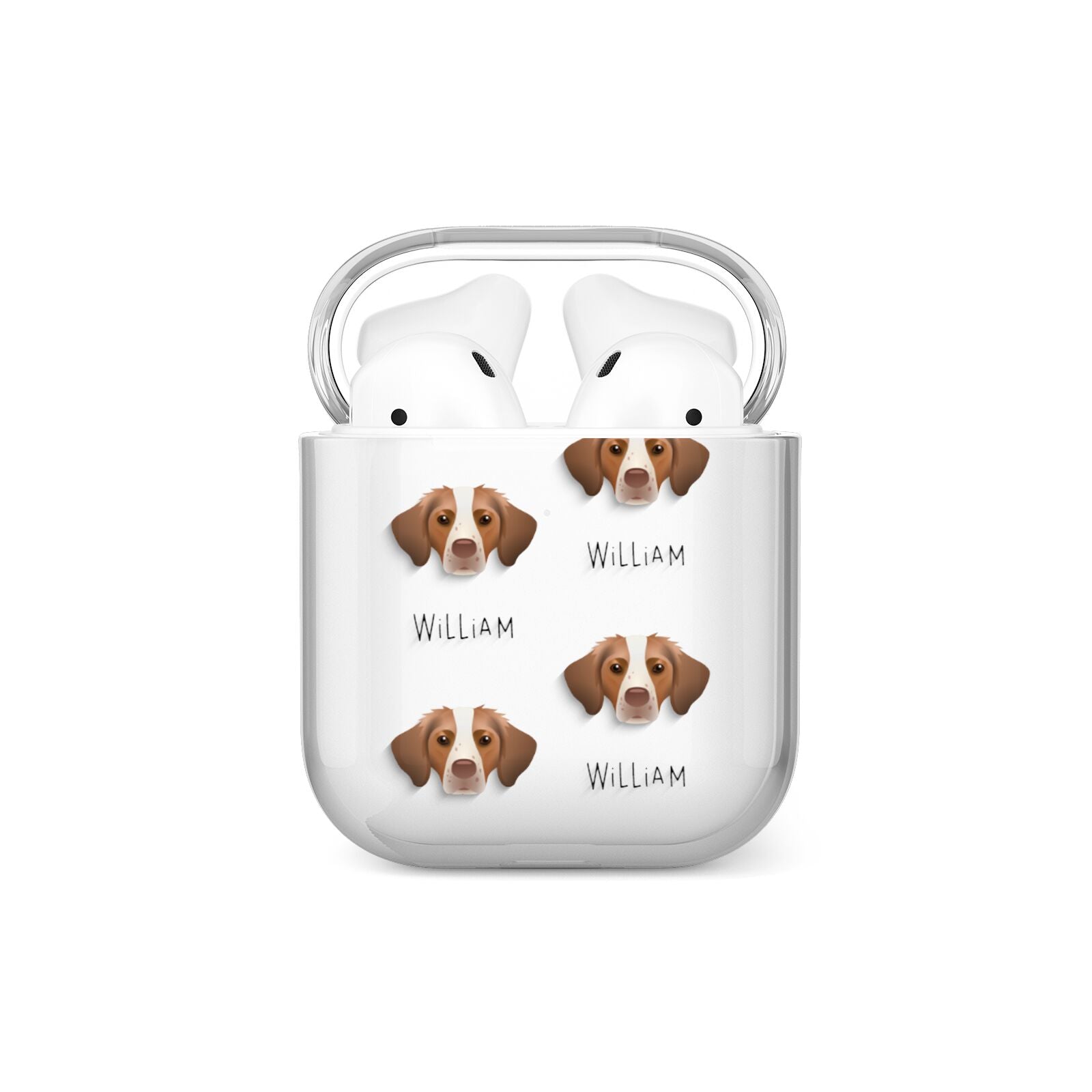 Brittany Icon with Name AirPods Case