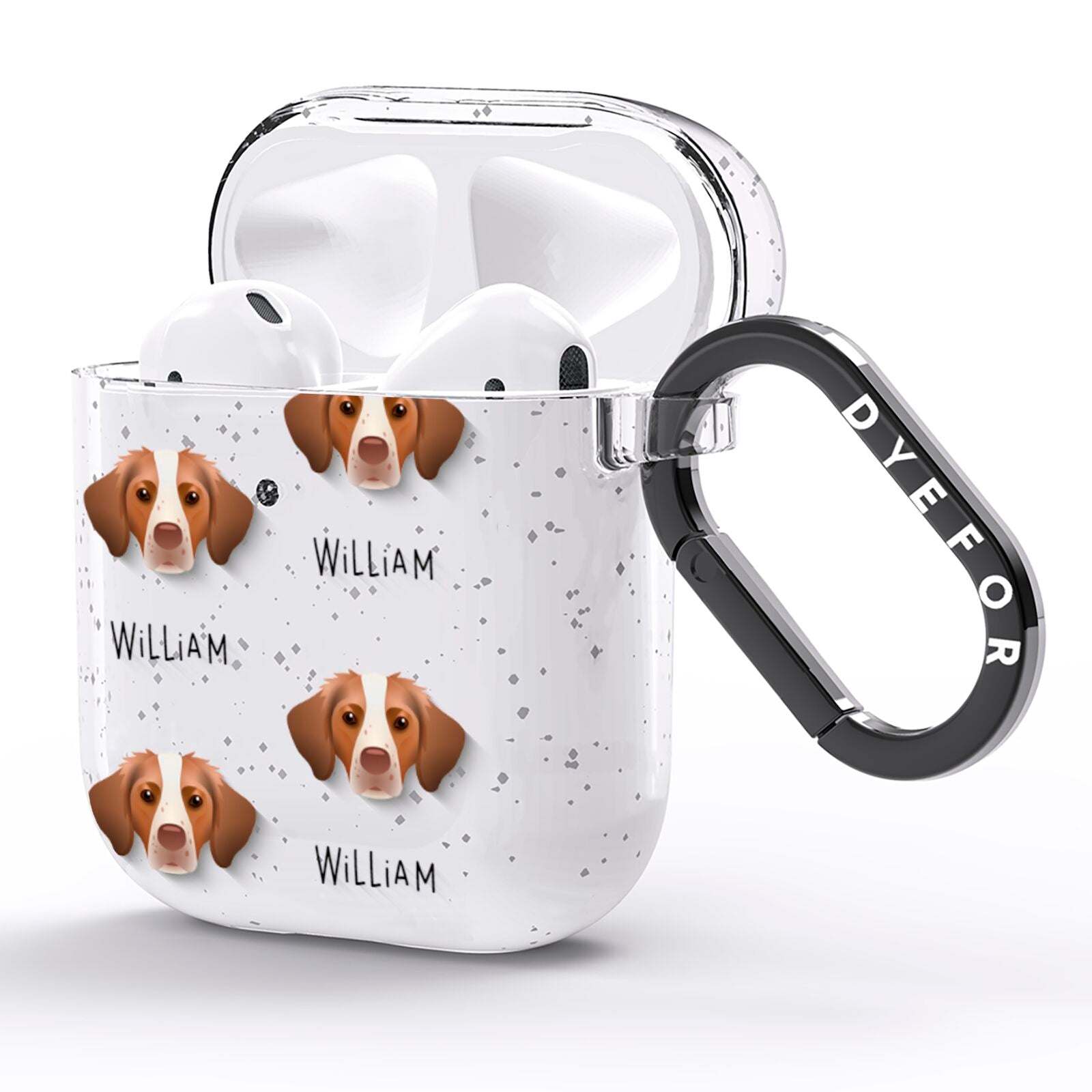 Brittany Icon with Name AirPods Glitter Case Side Image