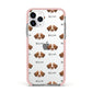 Brittany Icon with Name Apple iPhone 11 Pro in Silver with Pink Impact Case