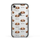 Brittany Icon with Name Apple iPhone XR Impact Case Black Edge on Silver Phone