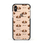Brittany Icon with Name Apple iPhone Xs Impact Case Black Edge on Gold Phone